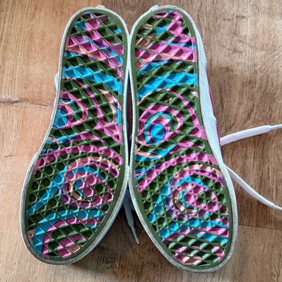 BARBIE Vans Hot Pink Platform Sneakers with White Soles - Picture 5 of 5